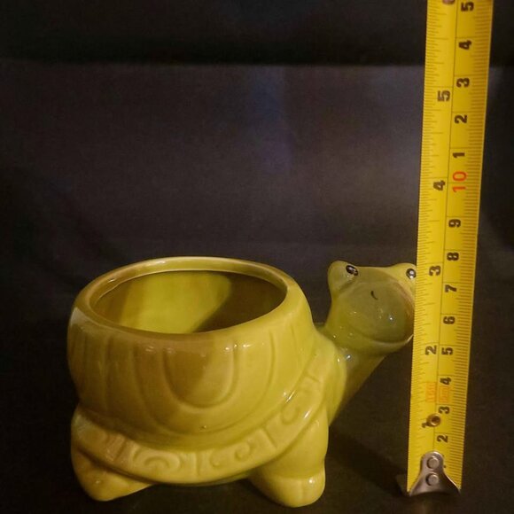 Small Ceramic Turtle Planter, Also Known As The Tillie The Turtle Planter - Picture 7 of 8